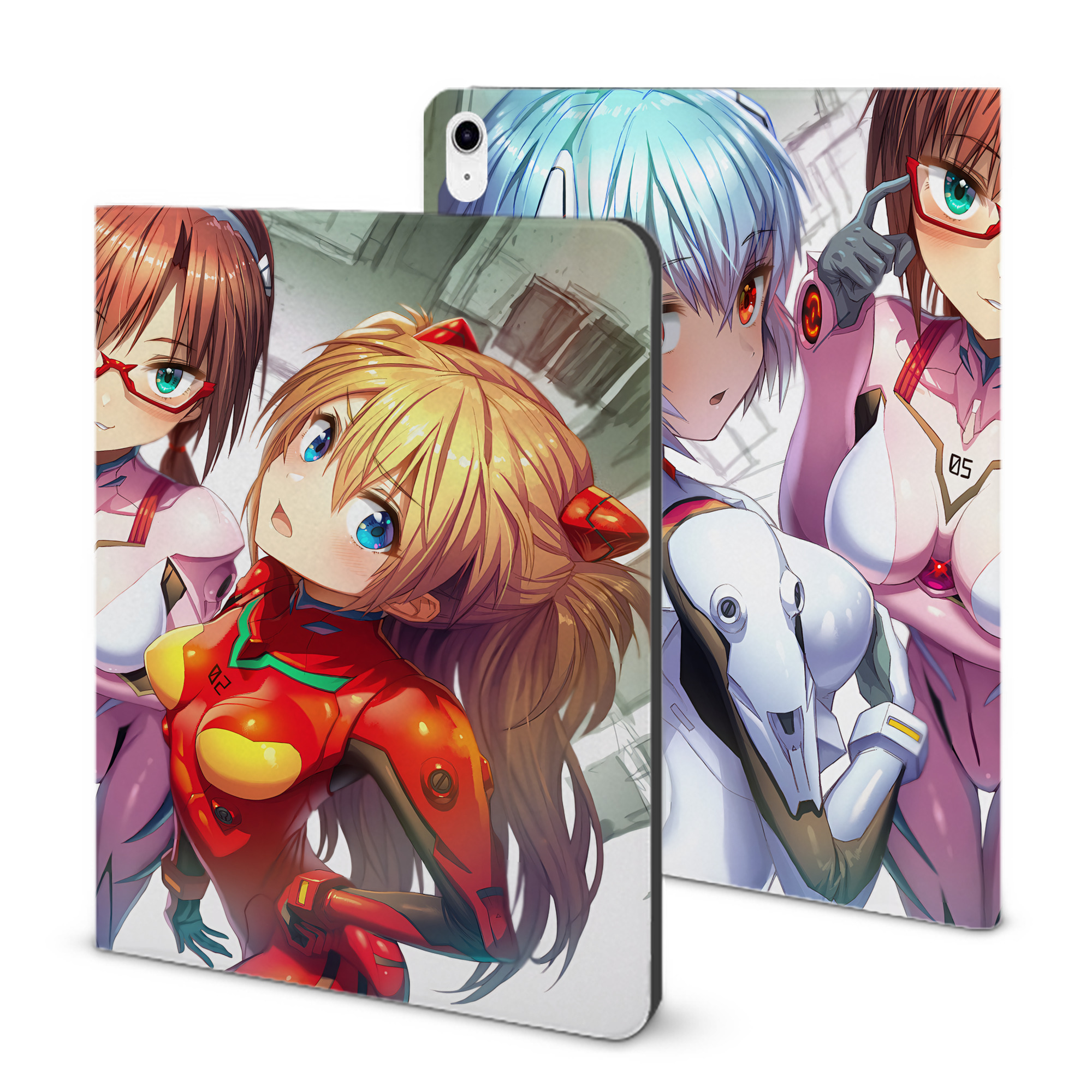 （画像用） EVA 新世紀エヴァンゲリオン IPad ケース ブック型 PUレザー TPU 耐衝撃 軽量 薄型 ペン収納なし 全面保護 IPad 各モデル対応